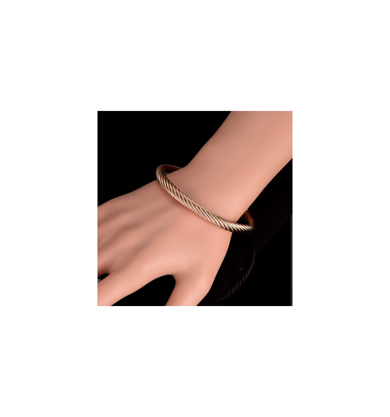 Bracelet Magnétique En Cuivre Massif - Aimants Intégrés Pour Soulager Les Articulations | Design Sobre Unisexe | Cadeau Idéal Pour Hommes Et Femmes